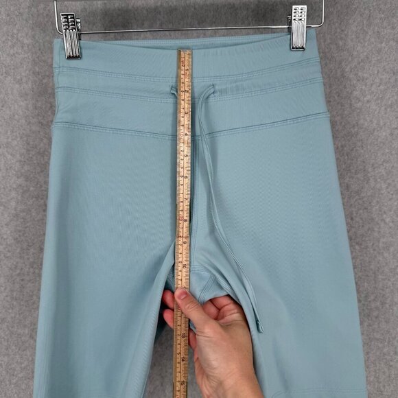 Girlfriend Collective High Rise Diana Biker Short Size S Sky Blue Tie Waist EUC - Picture 8 of 9